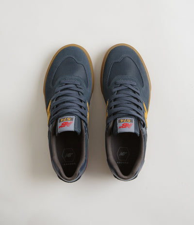 New Balance Numeric 574 Shoes - Blue Indigo / Gum