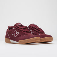 New Balance Numeric 600 Tom Knox Shoes - Burgundy / Gum thumbnail