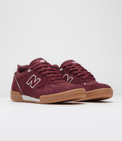 New Balance Numeric 600 Tom Knox Shoes - Burgundy / Gum