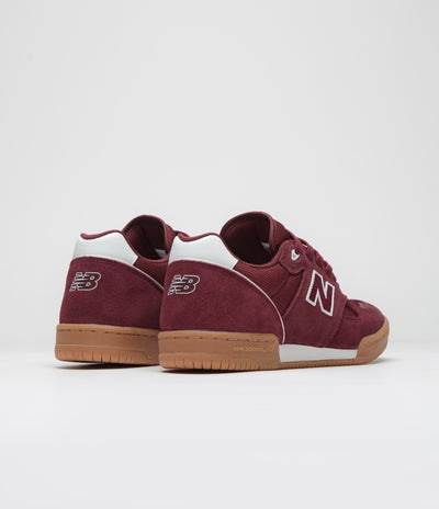 New Balance Numeric 600 Tom Knox Shoes - Burgundy / Gum