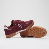 New Balance Numeric 600 Tom Knox Shoes - Burgundy / Gum thumbnail