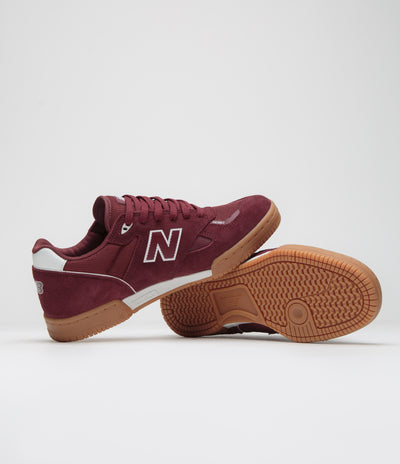 New Balance Numeric 600 Tom Knox Shoes - Burgundy / Gum