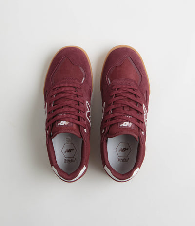 New Balance Numeric 600 Tom Knox Shoes - Burgundy / Gum