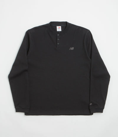 New Balance Numeric Henley Long Sleeve T-Shirt - Black