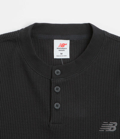 New Balance Numeric Henley Long Sleeve T-Shirt - Black