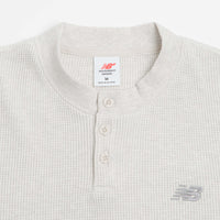 New Balance Numeric Henley Long Sleeve T-Shirt - Oatmeal Heather thumbnail