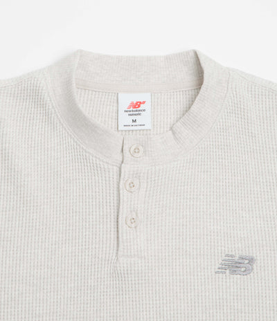 New Balance Numeric Henley Long Sleeve T-Shirt - Oatmeal Heather