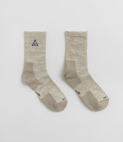 Nike ACG Everyday Cushioned Crew Socks - Light Bone / Volt / Khaki / Black