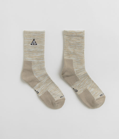 Nike ACG Everyday Cushioned Crew Socks - Light Bone / Volt / Khaki / Black