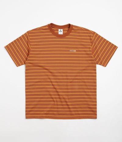 Nike ACG Stripe T-Shirt - Dark Russet / Bright Mandarin / Summit White