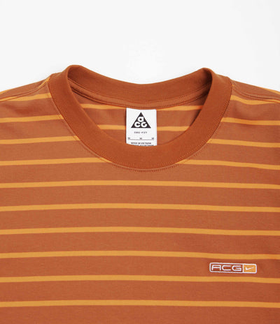 Nike ACG Stripe T-Shirt - Dark Russet / Bright Mandarin / Summit White