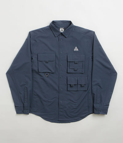 Nike ACG UV Devastation Trail Shirt - Thunder Blue / Summit White