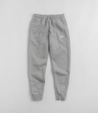 Nike Club Fleece Joggers - Dark Grey Heather / Matte Silver / White