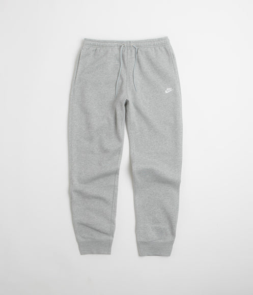 Nike Club Joggers - Dark Grey Heather / Light Smoke Grey / White