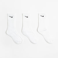 Nike Everyday Cushioned Training Crew Socks (3 Pair) - White / Black thumbnail