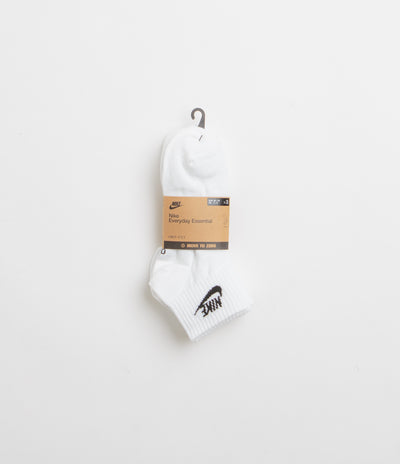 Nike Everyday Essential Ankle Socks (3 Pair) - White / Black