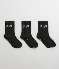 Nike Everyday Essential Crew Socks (3 Pair) - Black / White / White