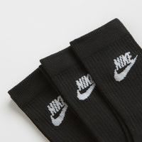 Nike Everyday Essential Crew Socks (3 Pair) - Black / White / White thumbnail