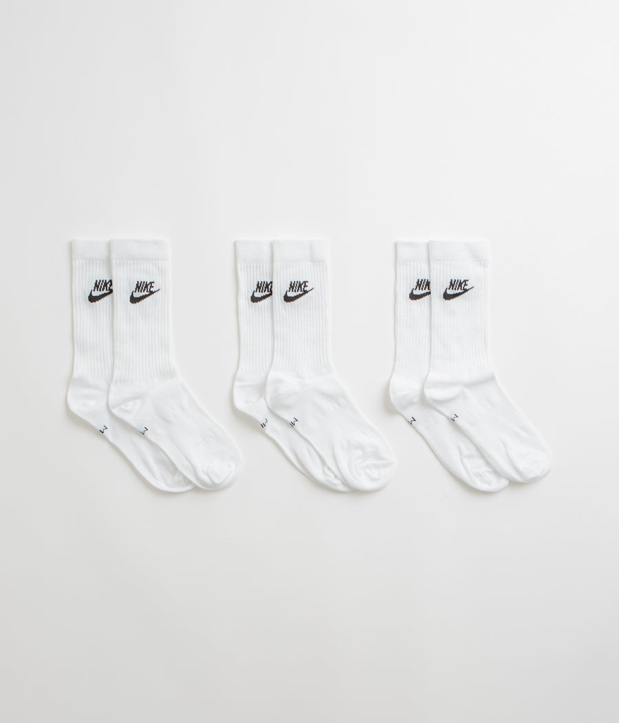 Nike Everyday Essential Crew Socks (3 Pair) - White / Black / Black