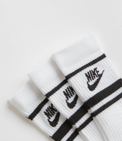 Nike Everyday Essential Crew Socks (3 Pair) - White / Black / Black / Black