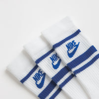 Nike Everyday Essential Crew Socks (3 Pair) - White / Game Royal / Game Royal thumbnail