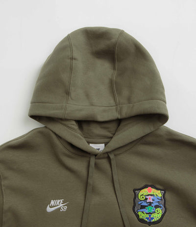 Nike SB Agnostic Hoodie - Medium Olive / White