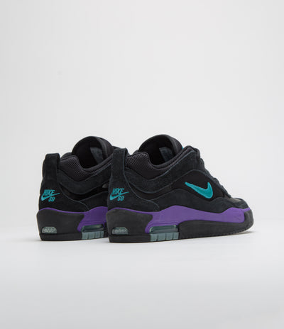 Nike SB Air Max Ishod Shoes - Black / Dusty Cactus - Black - Persian Violet