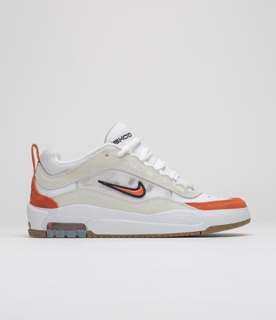 Nike SB Air Max Ishod Shoes - White / Orange - Summit White - Black