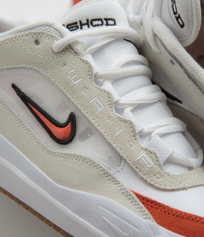 Nike SB Air Max Ishod Shoes - White / Orange - Summit White - Black