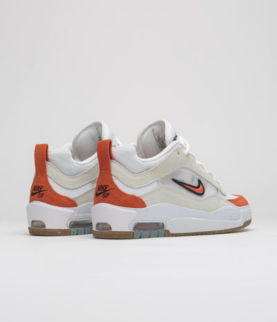 Nike SB Air Max Ishod Shoes - White / Orange - Summit White - Black