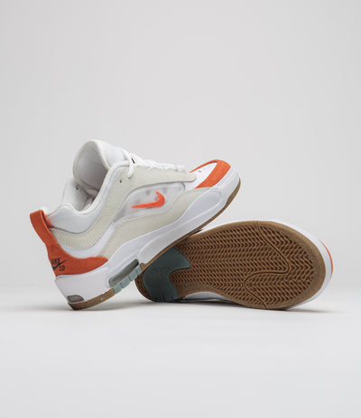 Nike SB Air Max Ishod Shoes - White / Orange - Summit White - Black