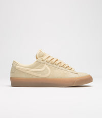 Nike SB Blazer Low Pro GT Premium Shoes - Pale Vanilla / Pale Vanilla - Pale Vanilla