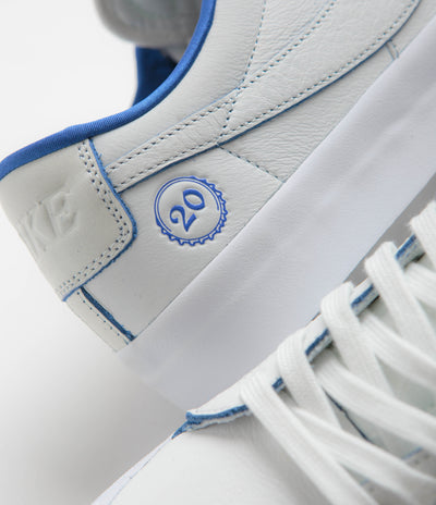 Nike SB Blazer Low Pro GT Premium Shoes - Summit White / Game Royal - Summit White