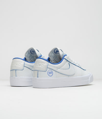 Nike SB Blazer Low Pro GT Premium Shoes - Summit White / Game Royal - Summit White