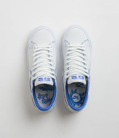 Nike SB Blazer Low Pro GT Premium Shoes - Summit White / Game Royal - Summit White