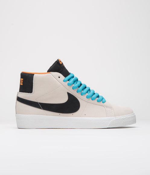 Nike SB Blazer Mid Electric Shoes - Phantom / Black - Monarch - Summit White