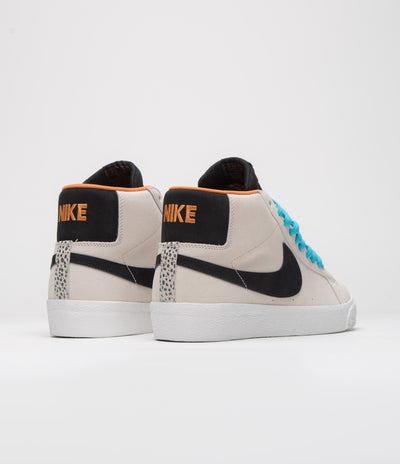 Nike SB Blazer Mid Electric Shoes - Phantom / Black - Monarch - Summit White