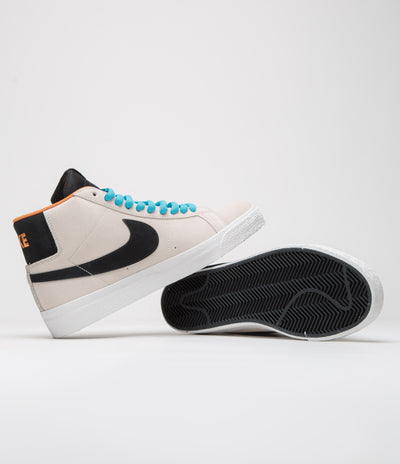 Nike SB Blazer Mid Electric Shoes - Phantom / Black - Monarch - Summit White