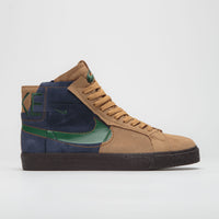 Nike SB Blazer Mid Premium Shoes - Legend Dark Brown / Fir - Obsidian thumbnail