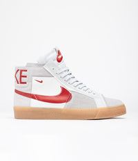 Nike SB Blazer Mid Premium Shoes - Summit White / University Red