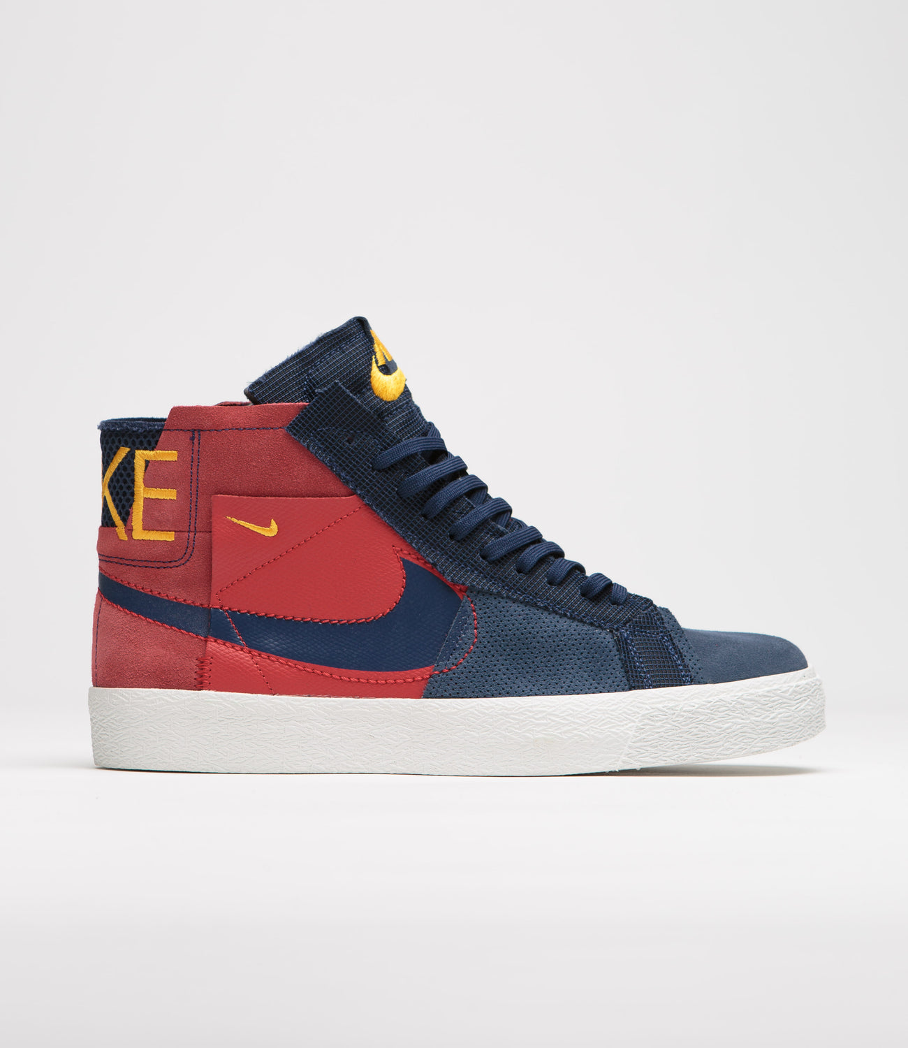 Nike SB Blazer Mid Premium Shoes University Red Midnight Navy Flatspot