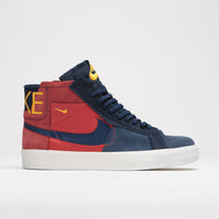 Nike SB Blazer Mid Premium Shoes - University Red / Midnight Navy thumbnail