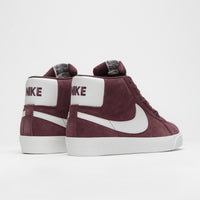 Nike SB Blazer Mid Shoes - Burgundy Crush / Summit White thumbnail