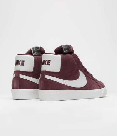 Nike SB Blazer Mid Shoes - Burgundy Crush / Summit White