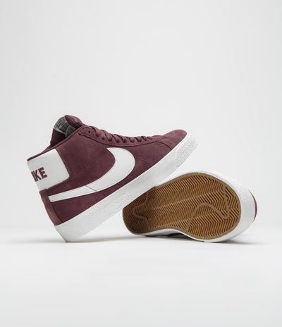 Nike SB Blazer Mid Shoes - Burgundy Crush / Summit White