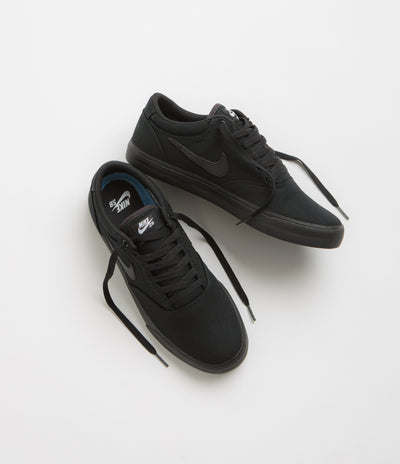 Nike SB Chron 2 Canvas Shoes - Black / Black - Black