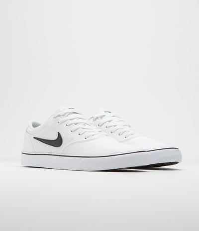 Nike SB Chron 2 Canvas Shoes - White / Black - White