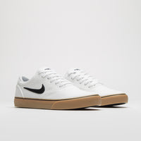 Nike SB Chron 2 Canvas Shoes - White / Black - White - Gum Light Brown thumbnail