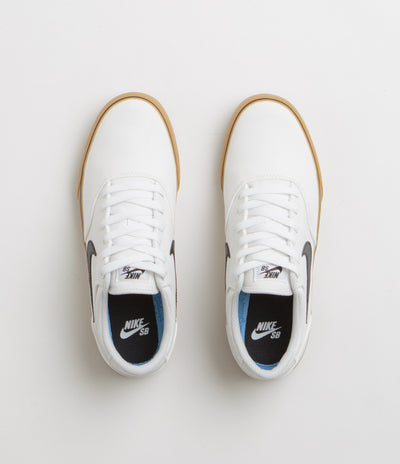 Nike SB Chron 2 Canvas Shoes - White / Black - White - Gum Light Brown