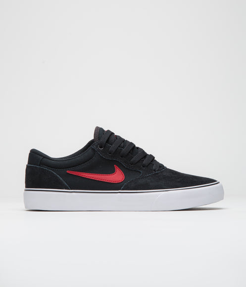 Nike SB Chron 2 Shoes Black University Red Black White Flatspot